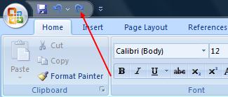 The Repeat (redo) button in MS Office