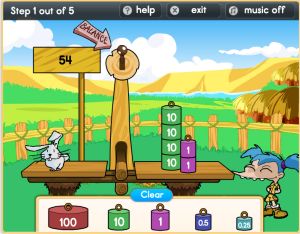 Jungle place value base ten blocks game