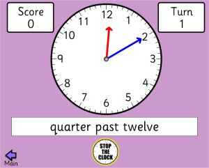 Second Grade Telling Time Game - Bang On Time