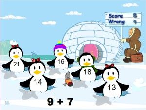 Penguin Party Addition Game