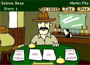 Percentage Math Game - Saloon Snap
