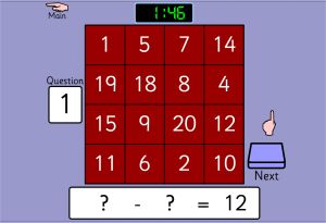 Subtraction Speed Grid Game - A Subtraction Facts Game Up to 20