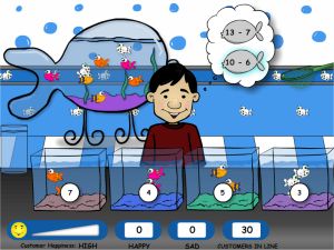 Kids Subtraction Game - Fish Shop Game