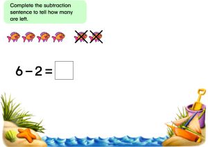 Fun Subtraction Game - A Day At the Beach Game