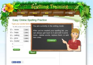 Online Spelling Training