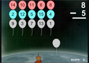 Free Subtraction Game - Balloon Invaders