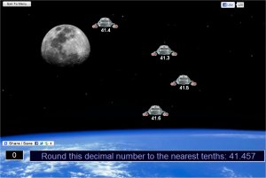 Rounding Decimal Game - Decimal Spaceships