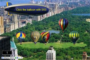 Multiplication game - Central Park Hot Air Balloons