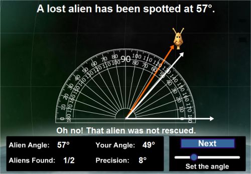 Estimating Angles Game - Alien Angles