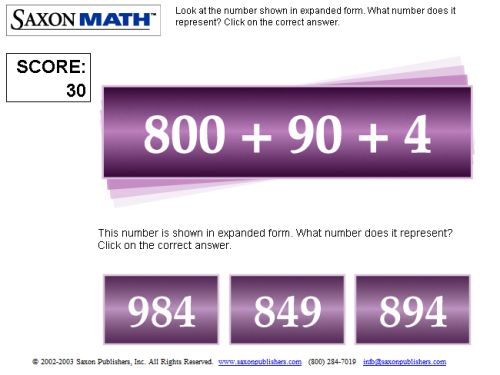 Expanded Form Game Online 3 Digits Practice