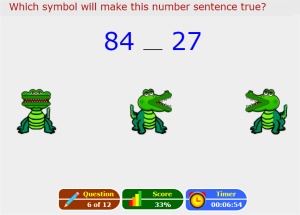 Online Comparing Numbers Activity