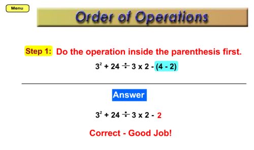 Order of Operations