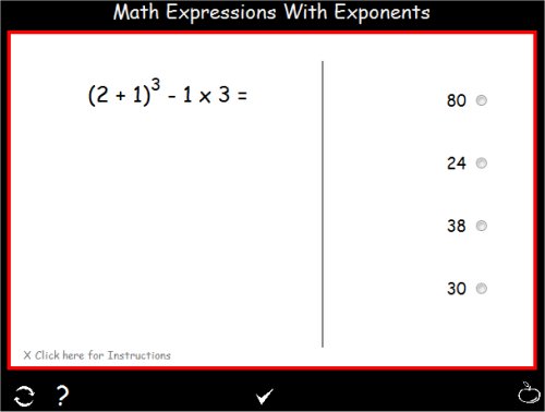 Math Expressions with Exponents