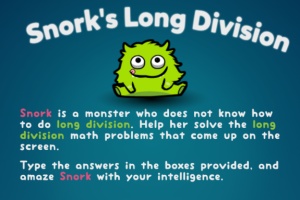 Long Division Game - Snork