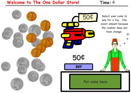 Math Money Game - The One Dollar Store