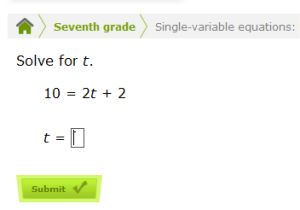 Algebra Game - Two Step Equation Problems With One Variable