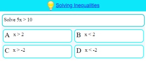 Solving Inequalities