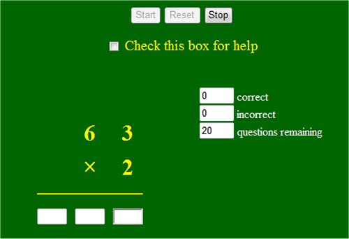  Long Multiplication Game Interactive Worksheet 2 Digits By 1 Digit Number