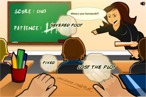 Fun Online Typing Game - Excuses Excuses (Teacher In Classroom)