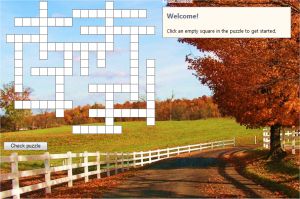 Online Fall Crossword Puzzle For Kids - Free Autumn Crossword 2nd 3rd 4th grade